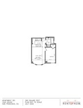 1 Bedroom 1 Bath 206 206 floor plan